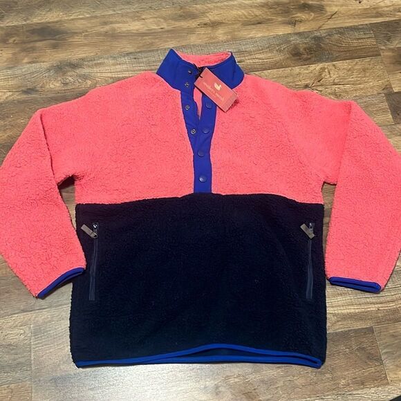 Southern Marsh 1/4 snap up navy Sherpa size medium - Picture 1 of 4